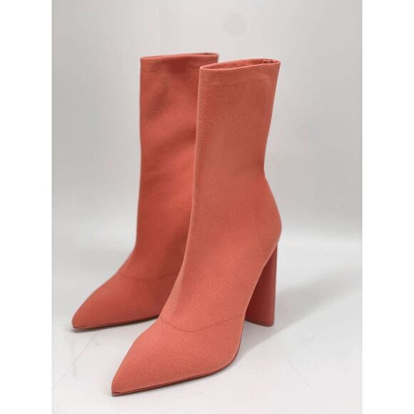 ALDO Women's Tylah Sock Booties - Pink Knit 9 - Picture 1 of 7